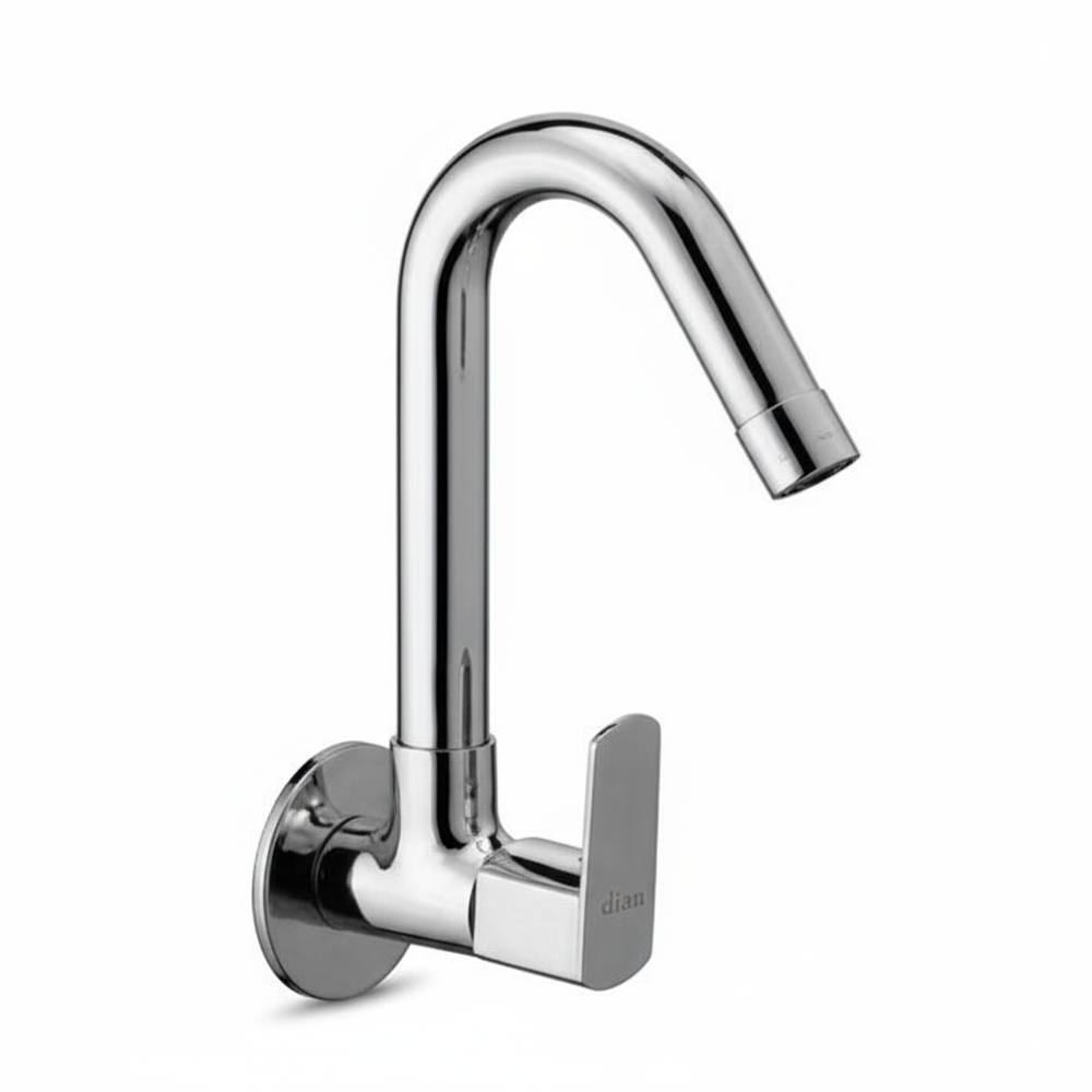 Kub-3111 Kubix Brass Sink Cock - Color: Silver