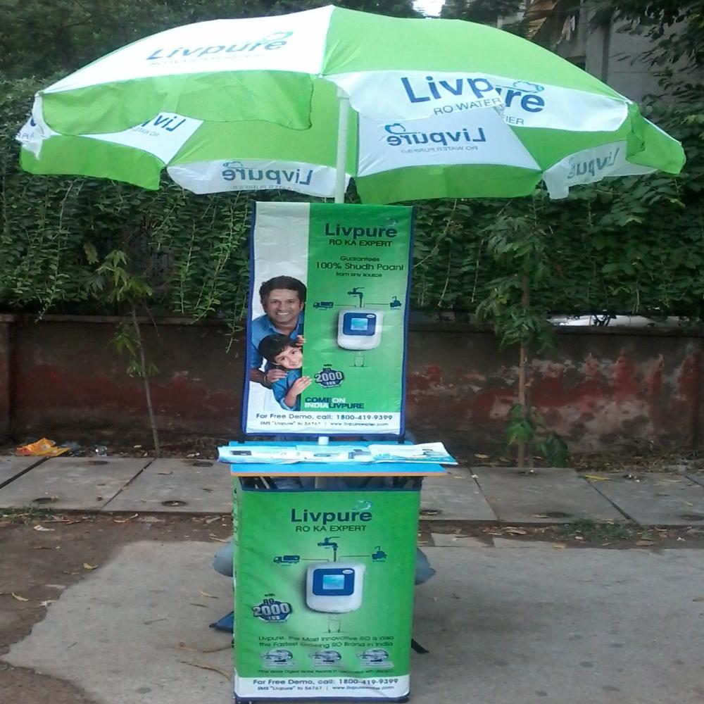 Cross Canopy Promotional Table - Color: Multi Color