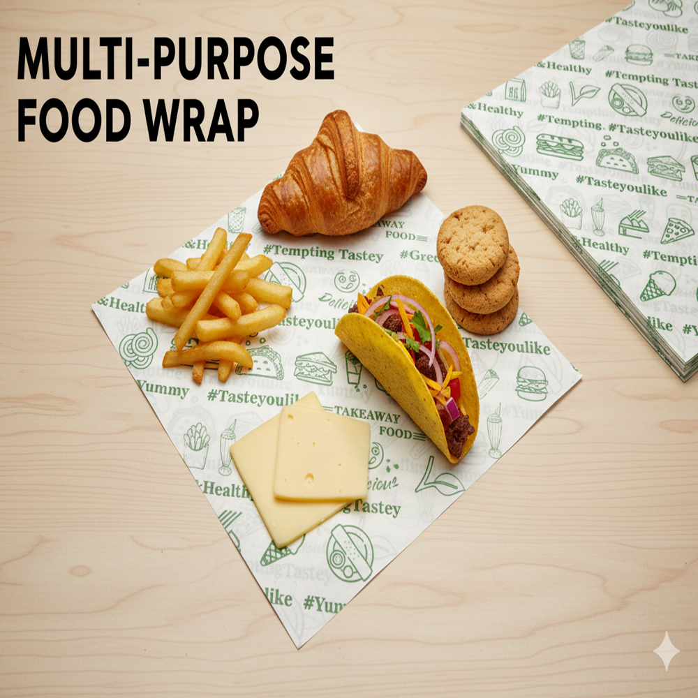 Printed Food Grade Ink One Side Coated Butter Paper Veg Green - Density: 0.70 0.80 Gram Per Cubic Centimeter(g/cm3)