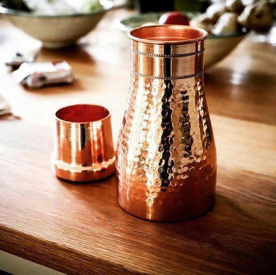 Hammered Bedroom Copper Jar