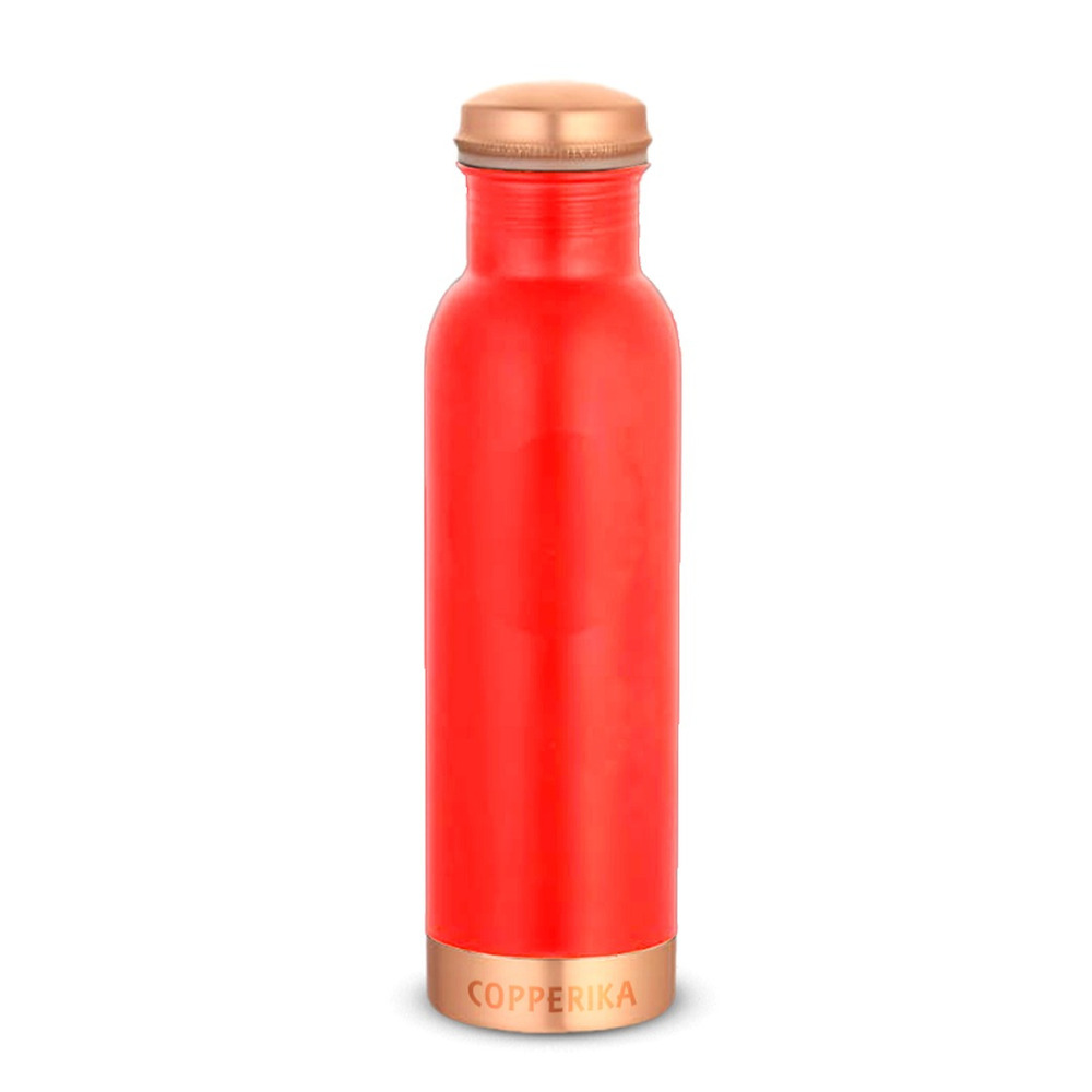 Red Colour Copper Water Bottle - Color: Different Available