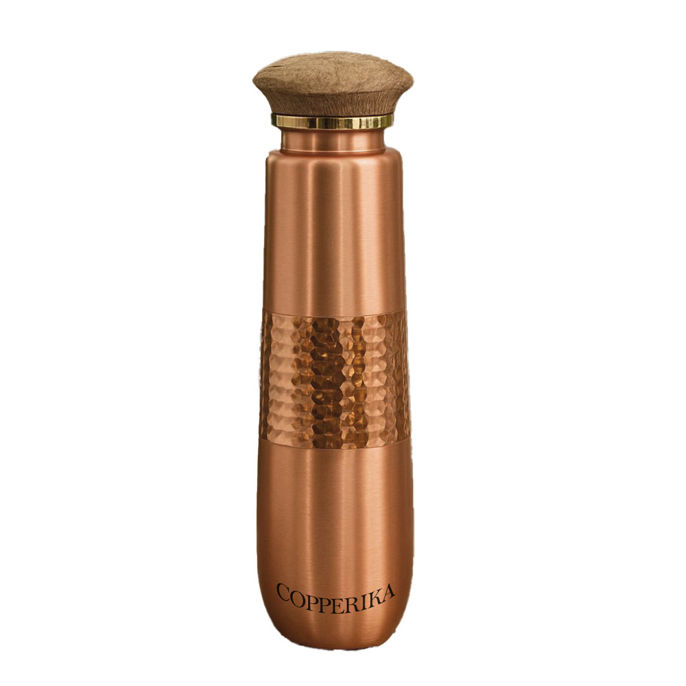 Full Hammered Copper Water Bottle - Color: Different Available
