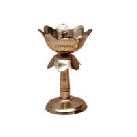 Lotus Stand Diya - Color: As Per Availability