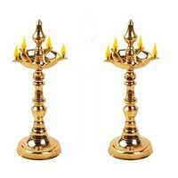 Copper Samai Diya - Color: As Per Availability