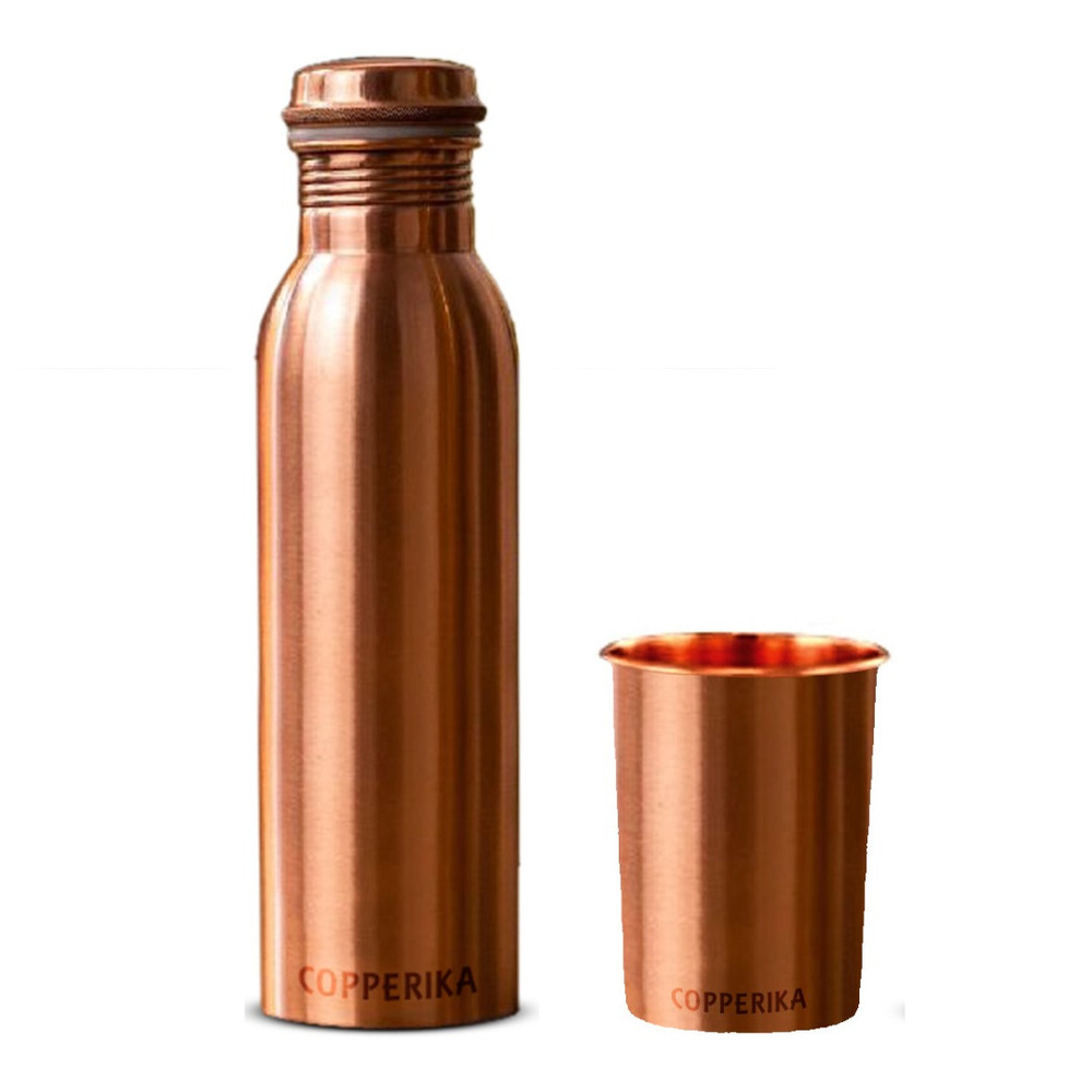 Copper Bottle With Glass - Color: Different Available