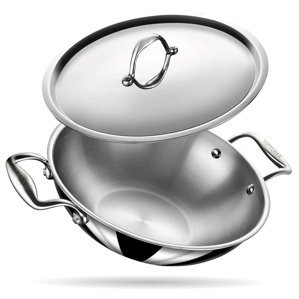 24 Cm Stainless Steel Kadai - Color: Various Color Available