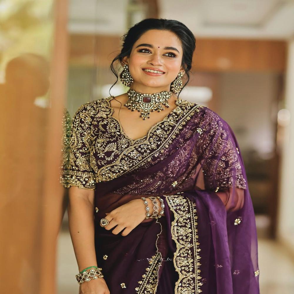 Wedding Special Saree - Color: Purple