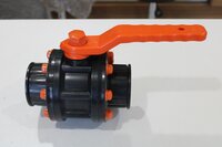 PP Ball Valve Black Flangend