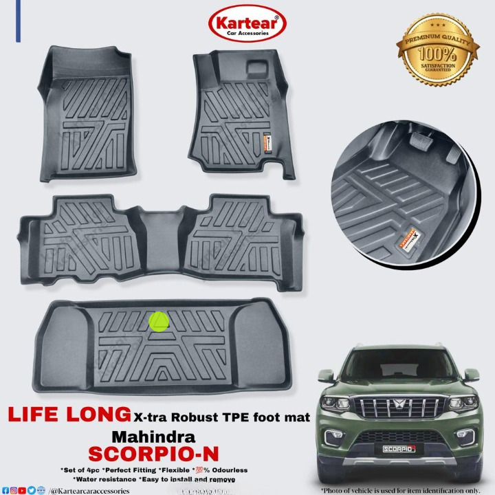 Mahindra Scorpio-N Tpe Car Mat - Installation Type: Self