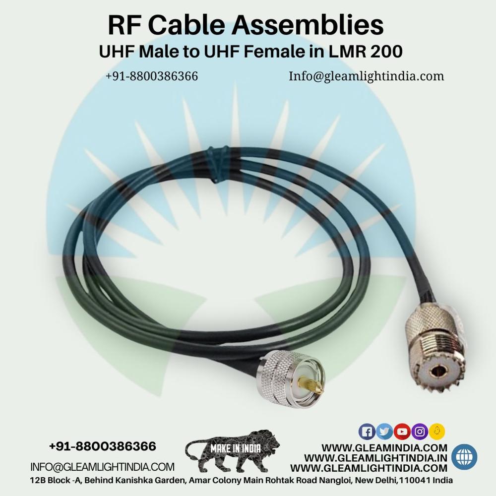 RF Cable Assemblies UHF Female to VHF Female in LMR200