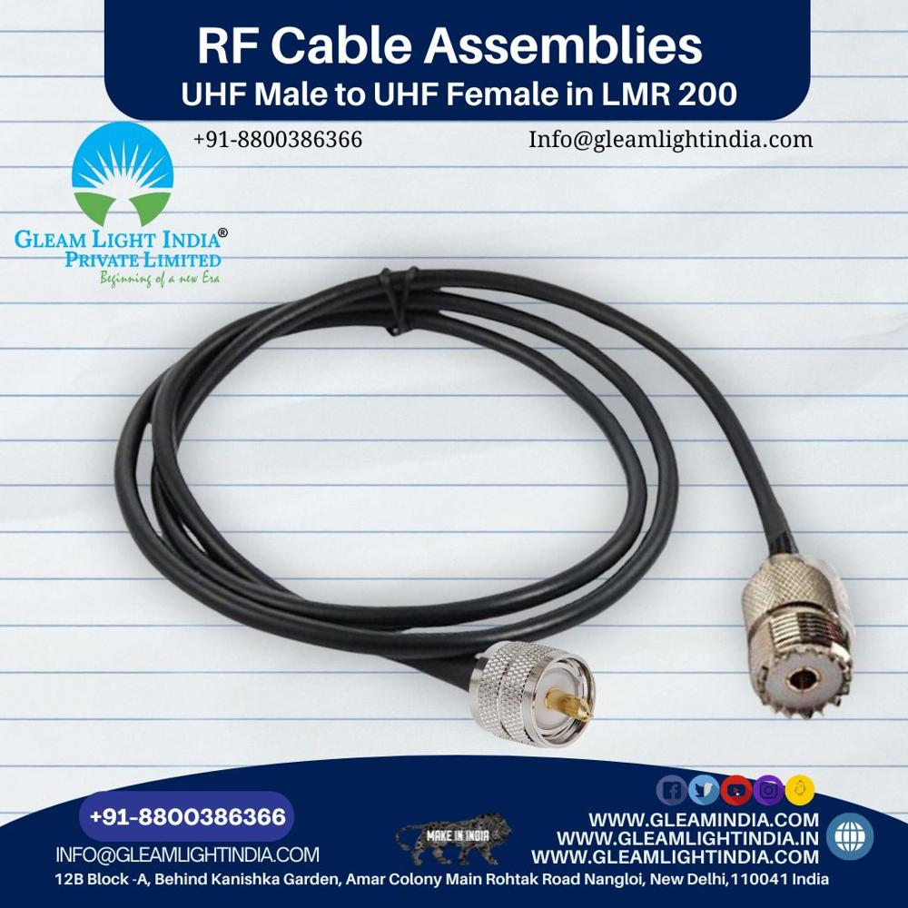 RF Cable Assemblies UHF Female to VHF Female in LMR200