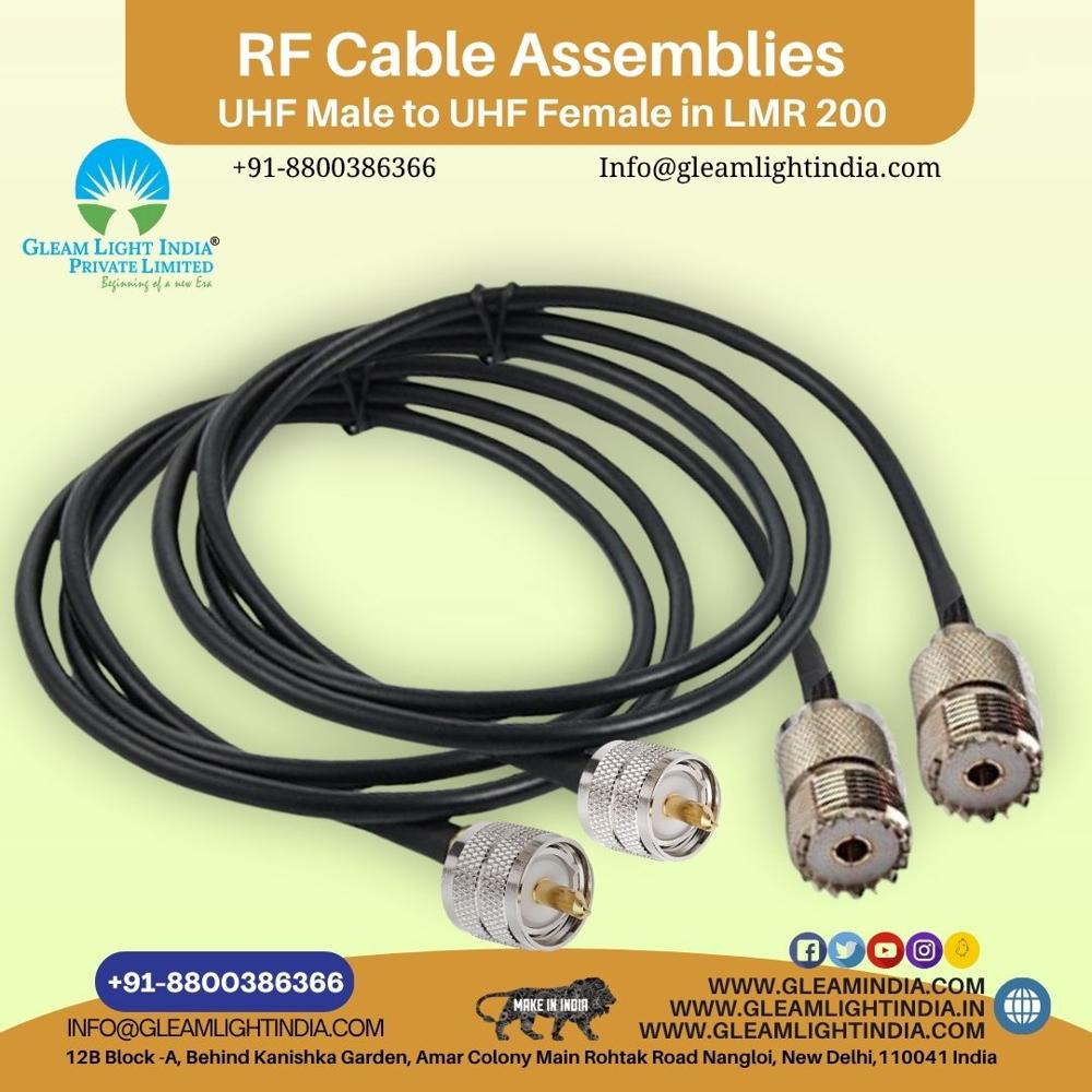 RF Cable Assemblies UHF Female to VHF Female in LMR200