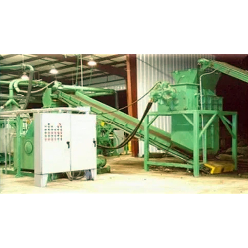 Industrial Double Shaft Tyre Shredder - Material: Mild Steel