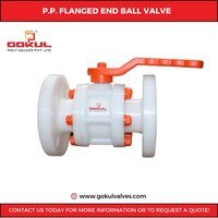 Gokul PP Ball Valve With Flange End