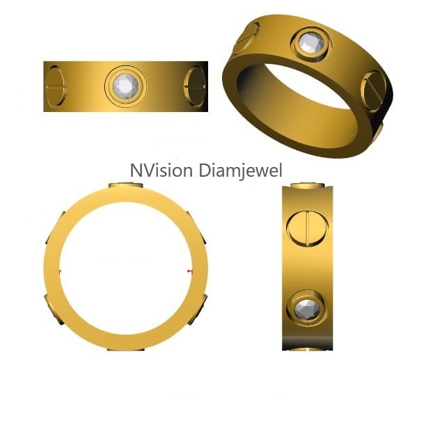 Atelier Unity Bonding Natural Diamond Couple Ring