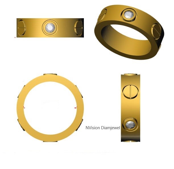 Atelier Unity Bonding Natural Diamond Couple Ring