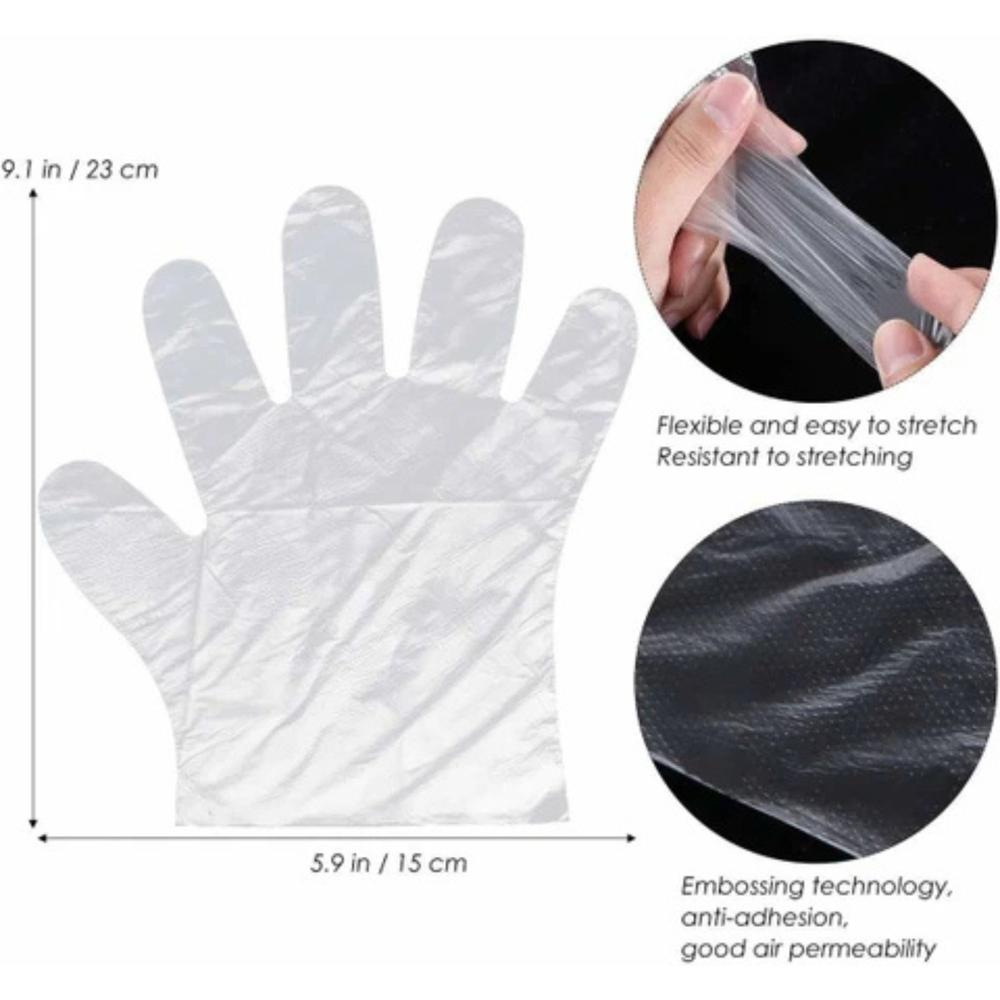 Disposable Plastic Gloves - Size: Free Size