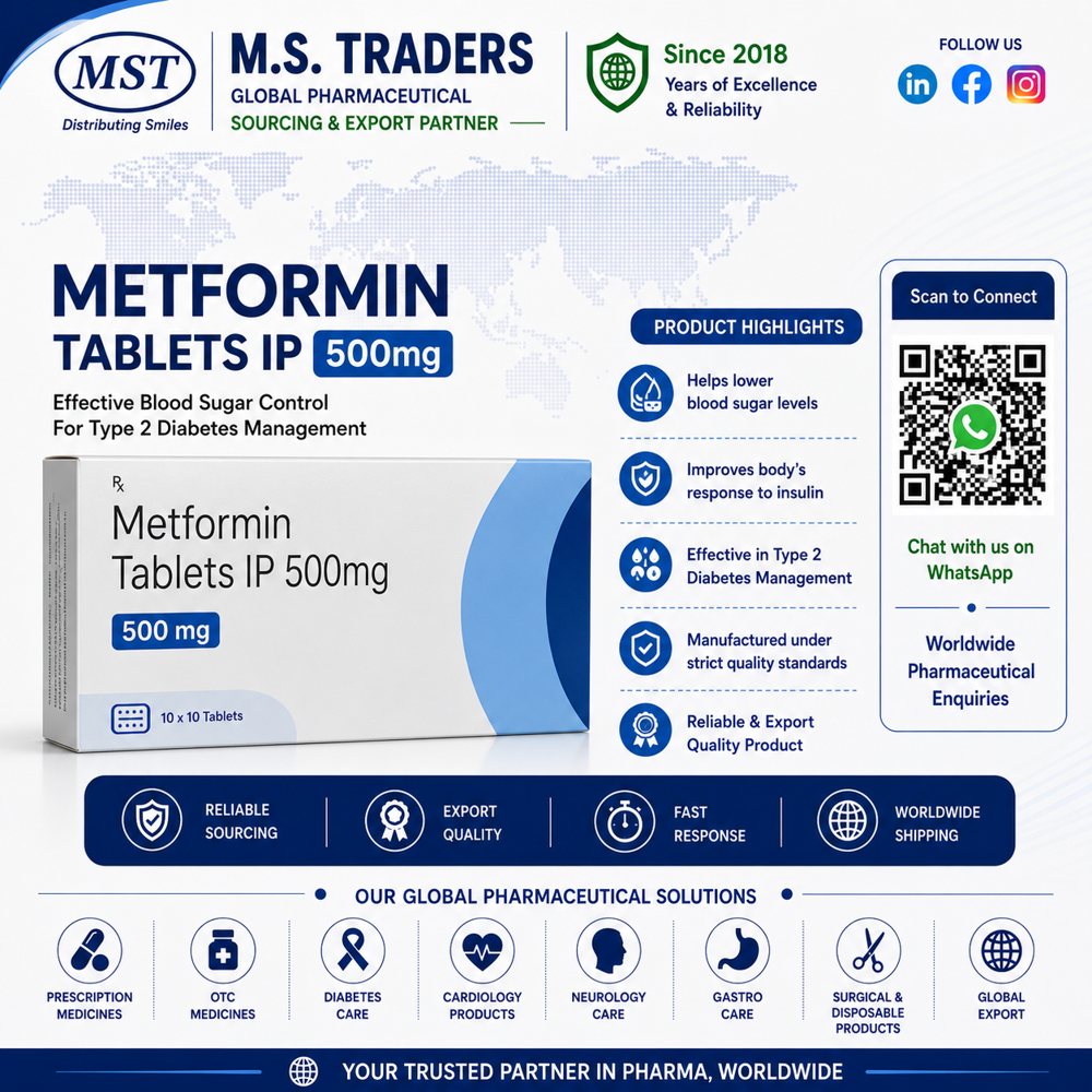 Metformin Hydrochloride Tablets - Drug Type: General Medicines