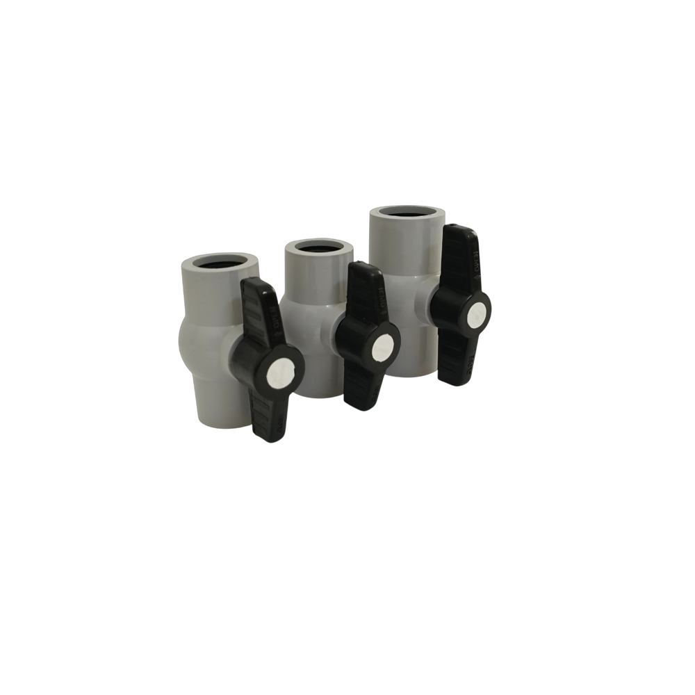Pvc Gray Short Handle Ball Valve - Application: Water