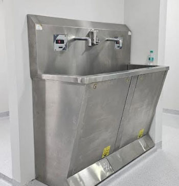 Surgical Scrub Stations - Color: Silver