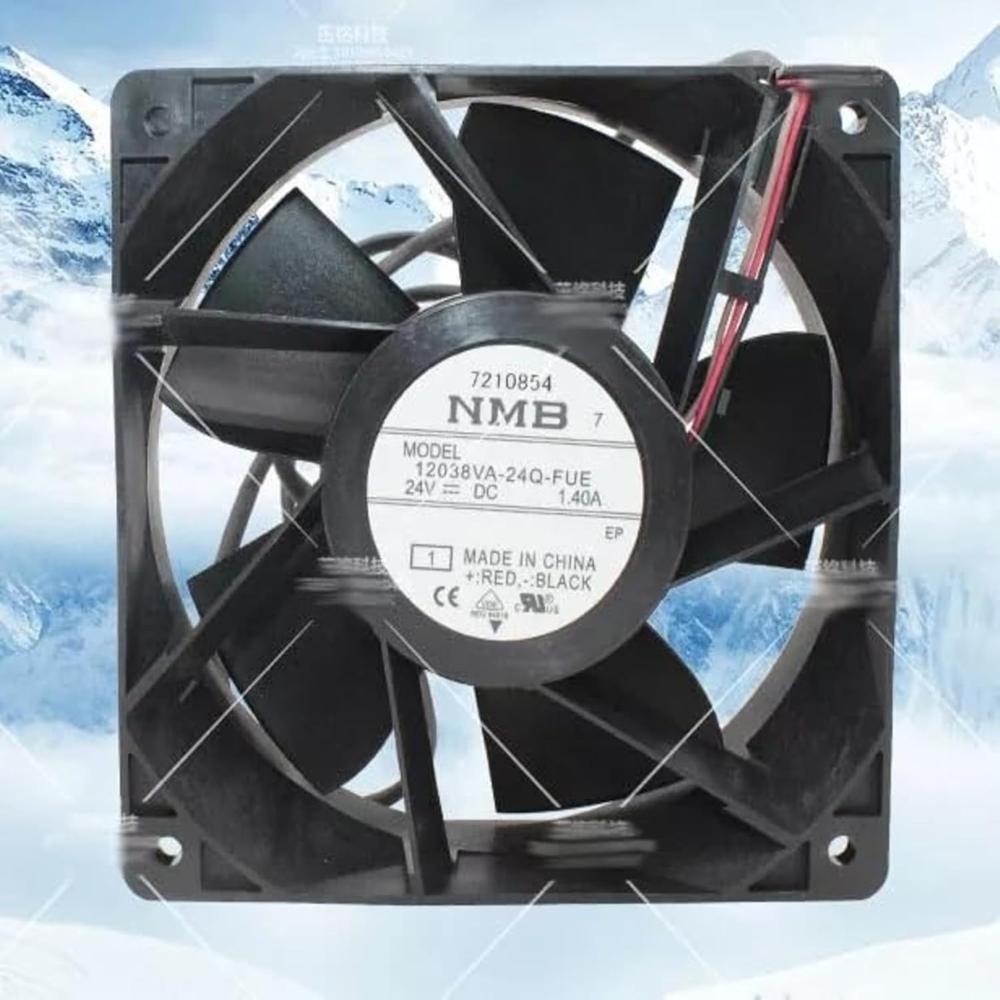 NMB 12038VA-24Q-FUE DC BRUSHLESS 24V 1.40A 33.6W 5700 RPM 12038mm 4-Wire Axial Cooling Fan