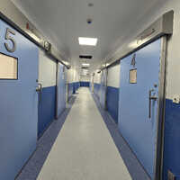 Hermetically Sealed Sliding Ot Door - Color: Blue