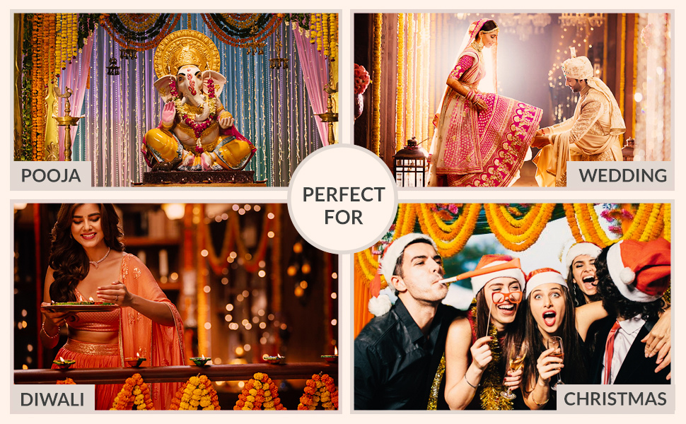 Red Yellow Artificial Marigold Flowers Garland