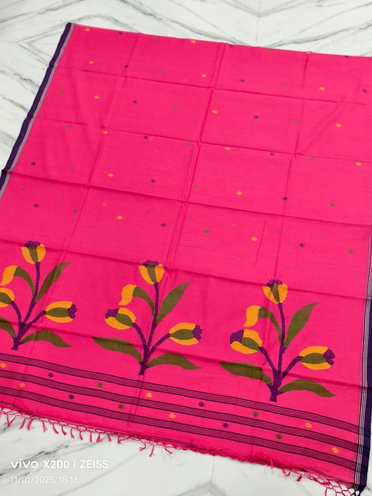 handloom pure cotton jamdani saree