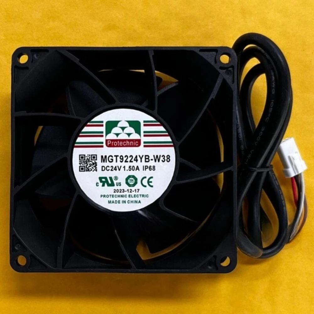 PROTECHNIC MGT9224YB-W38 E 9038mm 24V DC 1.50A IP68 4-wire waterproof Axial Cooling Fan 