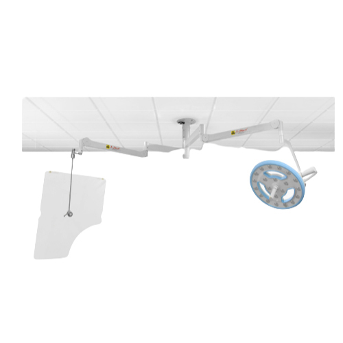 X-Shileddouble Arm Lead Acrylic Radiation Protection With O.T Light - Application: Hospital
