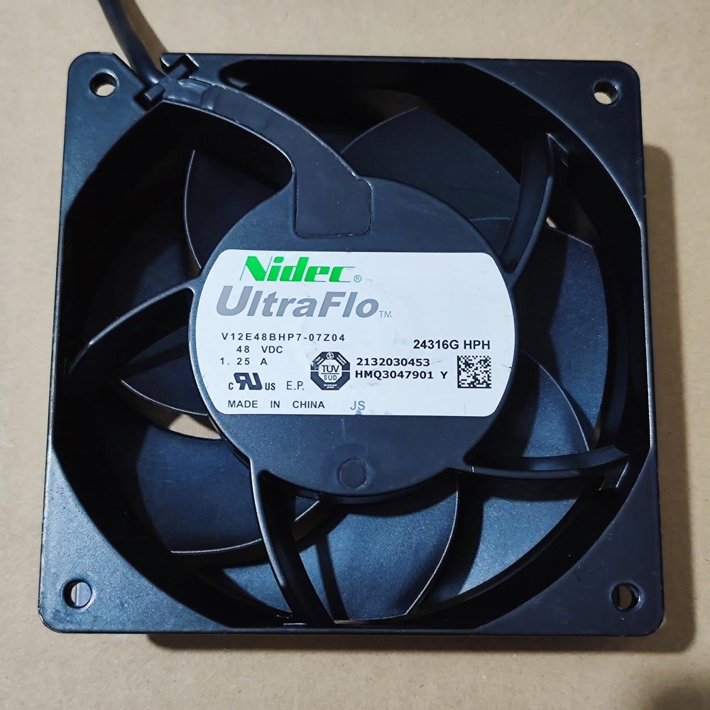 Nidec V12E48BHP7-07Z04 48V DC 1.25A 12038mm Ball Bearing Industrial Axial Cooling Fan 