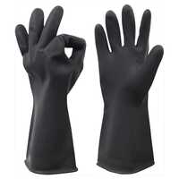 Black Rubber Hand Gloves