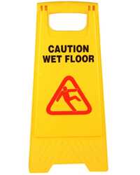Wet Floor Caution Board - Color: Yellow