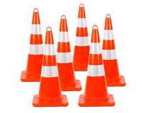 Pvc Or Rubber Safety Cones - Color: Orange