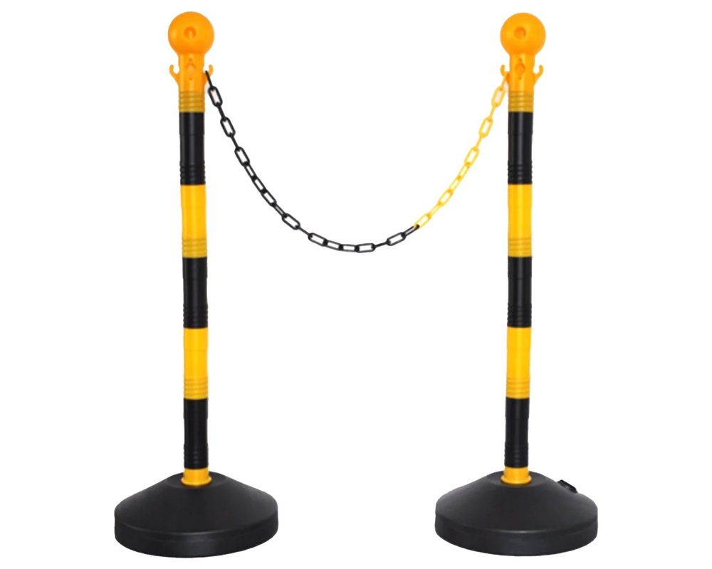 Yellow Plastic Stanchion - Feature: Durable