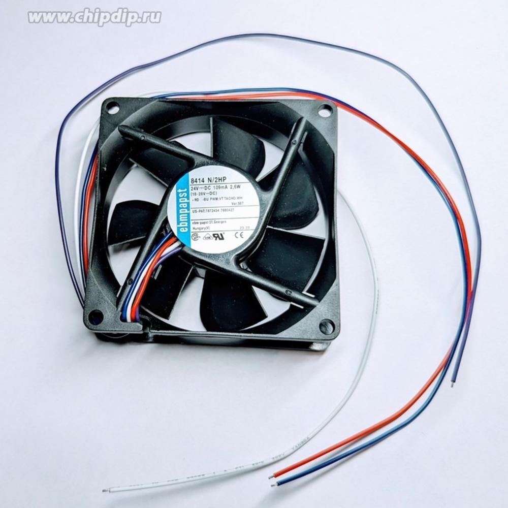 EBM PAPST 8414 N/2HP 24V DC 2.6W 8025mm 109mA 4pin Ball Bearing Industrial Axial Cooling Fan