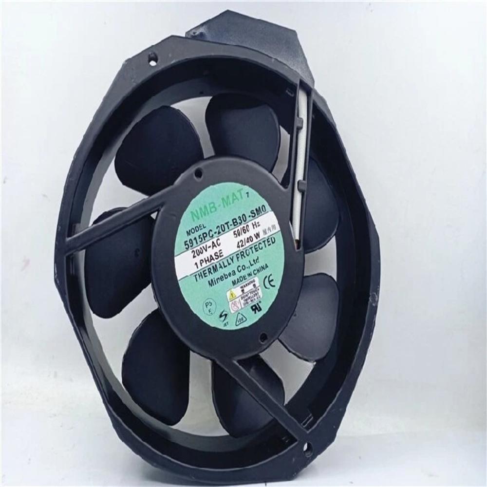 NMB MAT 5915PC-20T-B30-SM0 200V AC 50/60Hz 42/40W 12038mm Industrial All Metal Axial Cooling Fan 