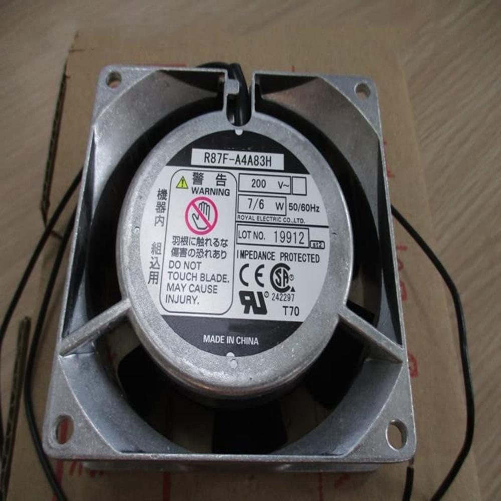 OMRON R87F-A4A83H 200V AC 7/6W 8025 8cm 2-Wire Industrial Ball METAL Axial Cooling Fan
