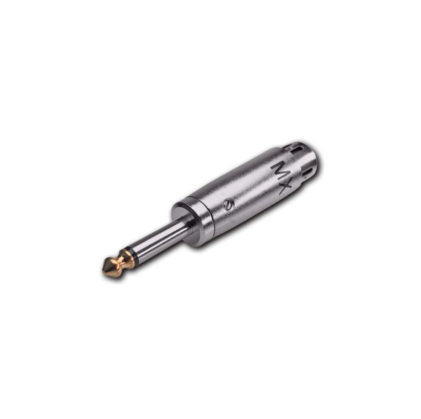 Mx 3 Pin Mic Female Extension Xlr To 1/4 P 38 Mono Male Connector (Gold Plated Pin) - Warranty: No Warranty