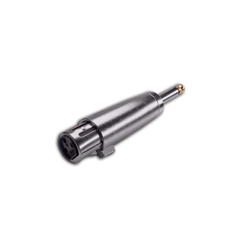 Mx 3 Pin Mic Female Extension Xlr To 1/4 P 38 Mono Male Connector (Gold Plated Pin) - Warranty: No Warranty