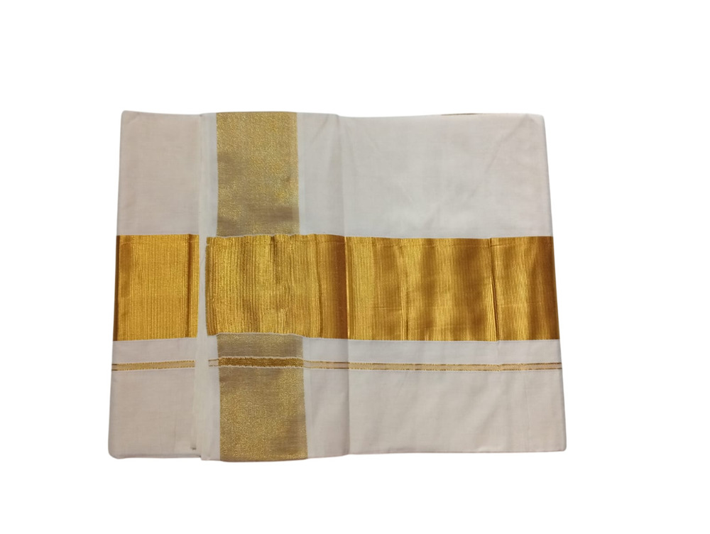 3X3 Kerala Kasavu Saree - Color: Different Available