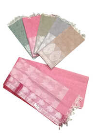 Emboss  Pure Cotton Sarees - Color: Different Available