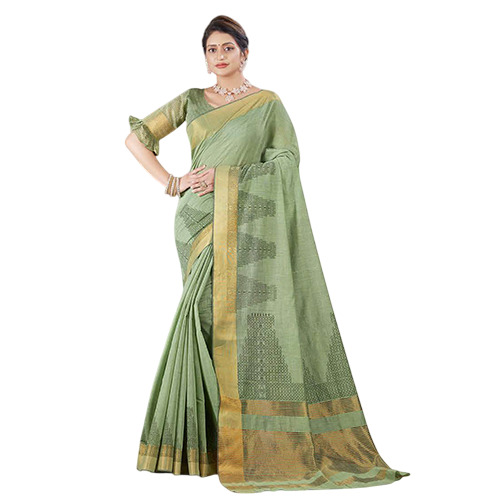 Neha-6032 Cotton Saree - Color: Different Available