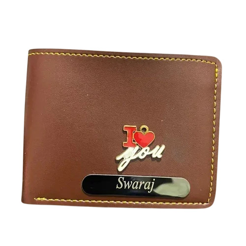 Leather Men Wallet - Color: Brown