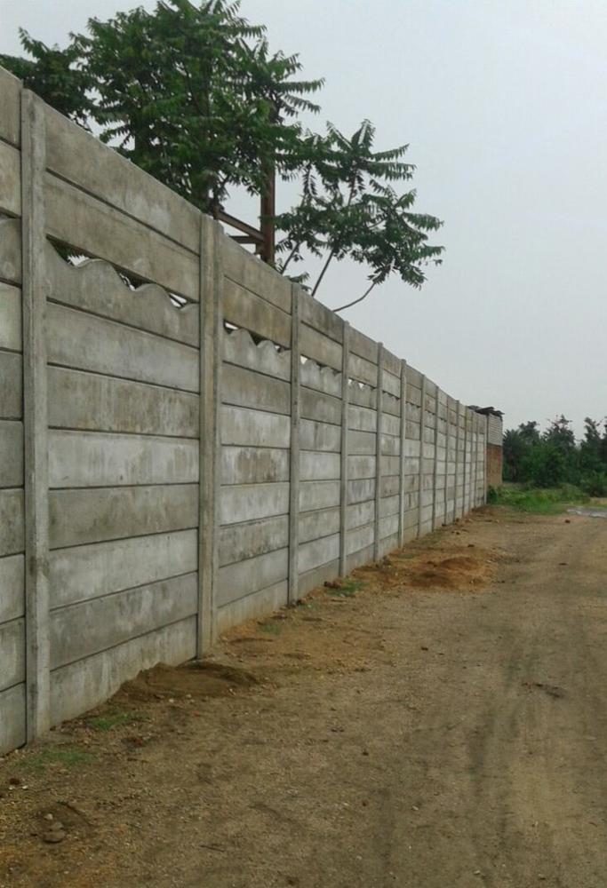 High-Rise Cement Boundary Wall - Color: Different Available