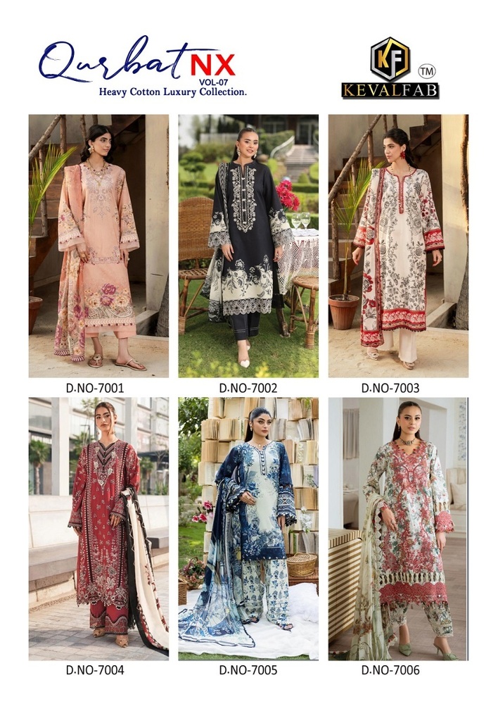 Keval Qurbat Nx Vol-7  Karachi Dress Material