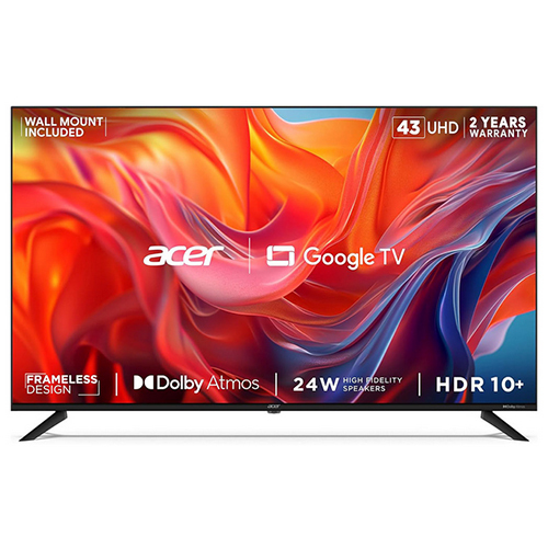 43 Inch Acer Ultra Hd 4K Led Smart Google Tv - Color: Black (Standard For These Models)