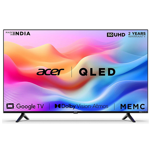 50 Inch Acer V Series Qled Ultra Hd 4K Smart Google Tv - Color: Black (Standard For This Model)