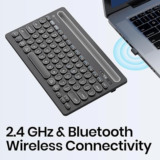 Portronics Bubble Dock Wireless Keyboard - Dimensions: ~A 30.5a Cm A 17.3a Cm A 2.8a Cm Centimeter (Cm)