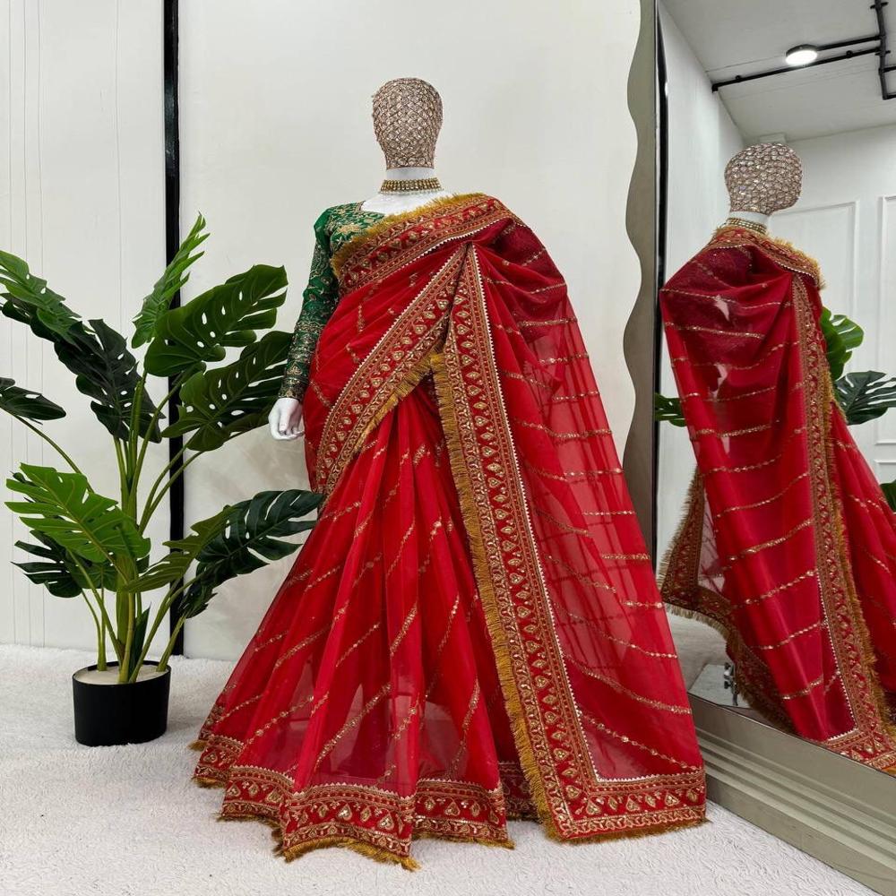 Red Royal Wedding Saree